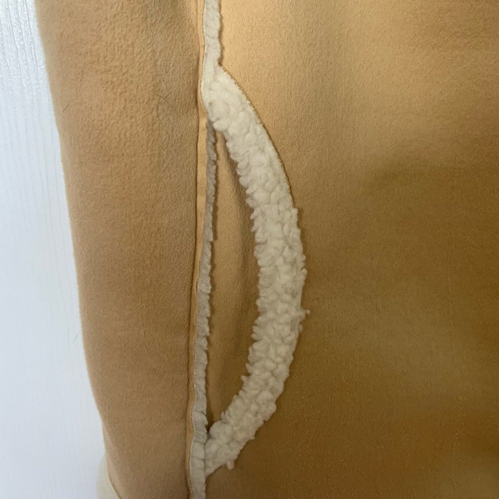 Vintage Sherpa Lined Vest Cabin Core Rustic Western Cozy Layer Large Canada - Picture 8 of 11